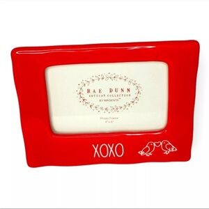 Rae Dunn Red XOXO Photo Frame Love Birds Valentine's Day Photo Picture